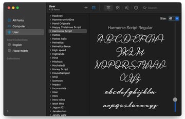 mac font list