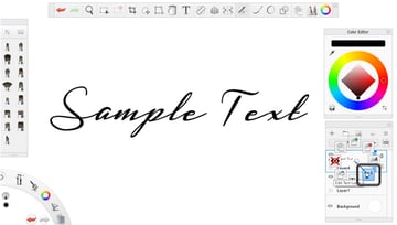 how to edit text in sketchbook pro