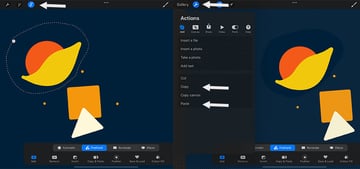 How to copy paste a single element in Procreate