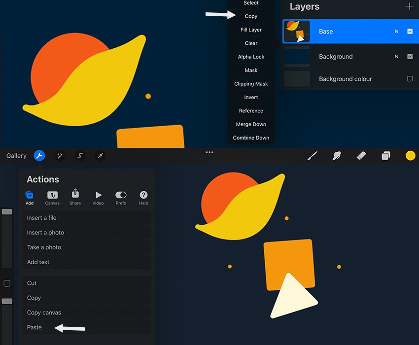 How to Copy Paste a Layer to a new Canvas in Procreate