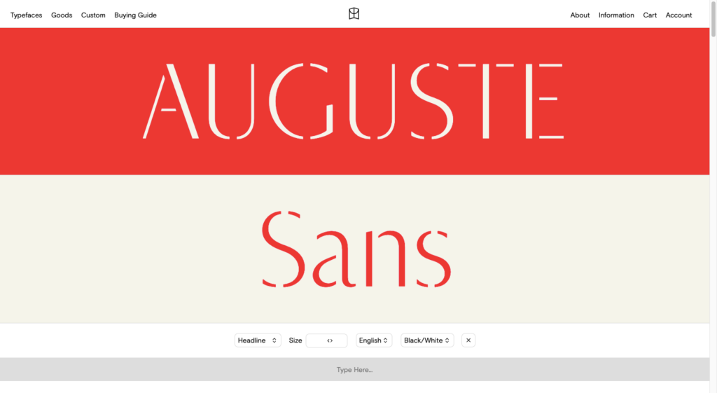 Auguste - best new fonts December 2021
