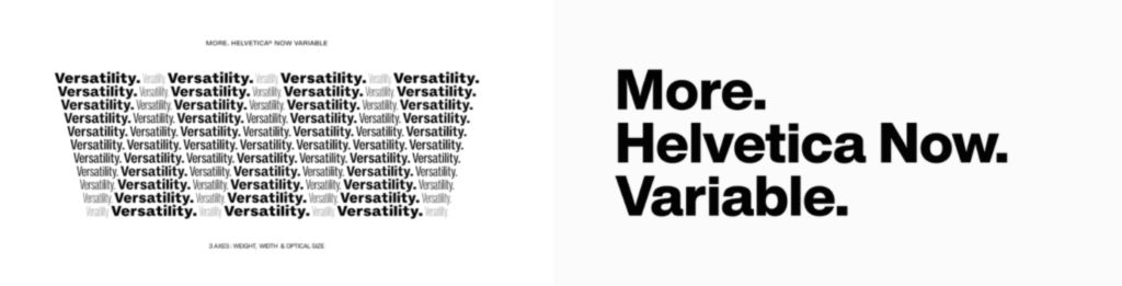 Helvetica Now Variable - best new fonts December 2021
