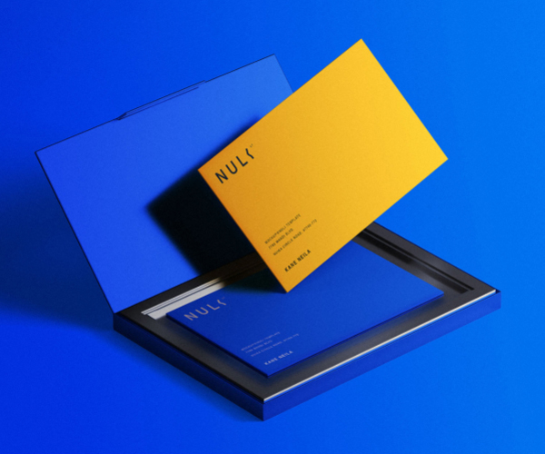 Business Card in Metal Holder Mockup