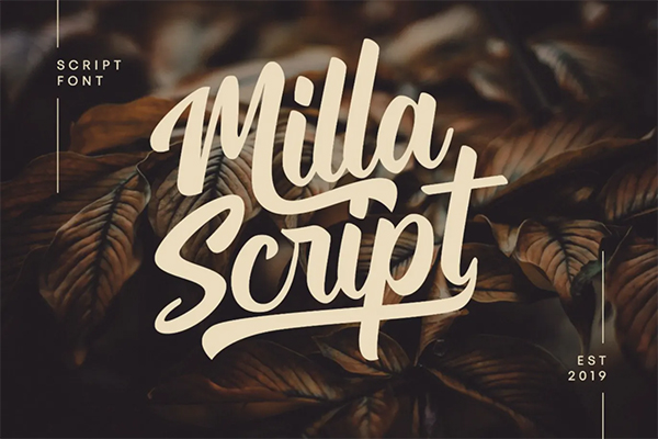 Milla Script Font