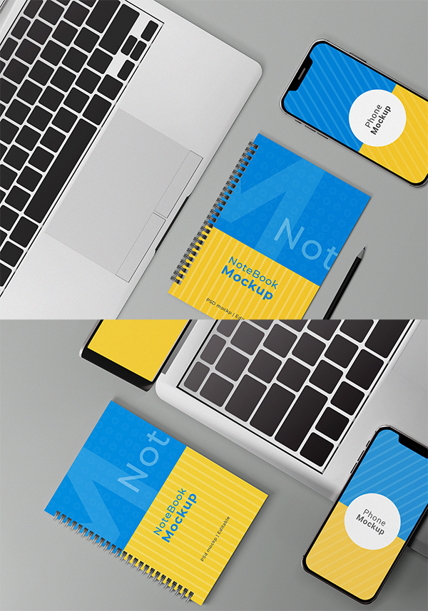 Download Free Notebook Mockups