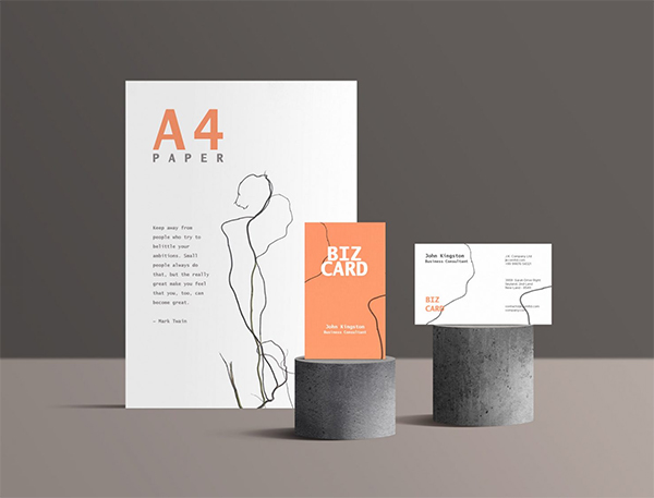 Standing Branding Stationery Mockup