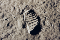Astronaut’s footprint on the surface of the moon