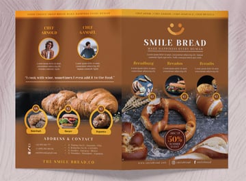 Bi-fold Bakery Pamphlet Sample
