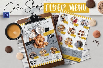 Cake Shop Flyer Template and Menu