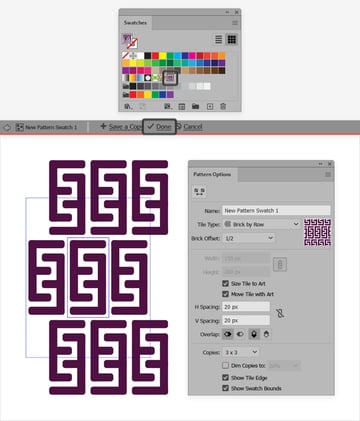illustrator pattern options