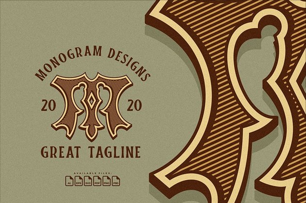 victorian monogram design