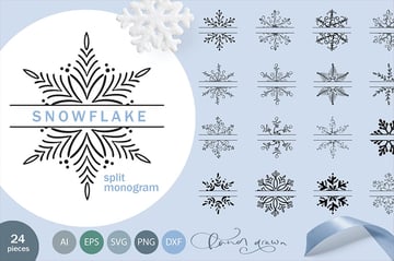 snow monogram design