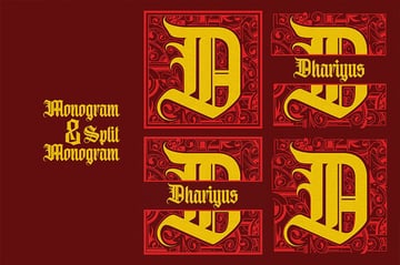 vintage monogram design