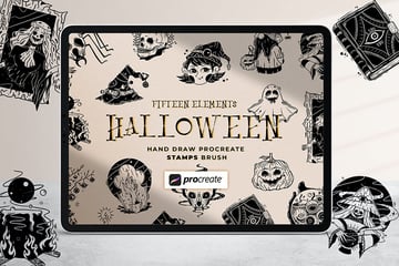 Halloween Illustration Stamp Brush Procreate