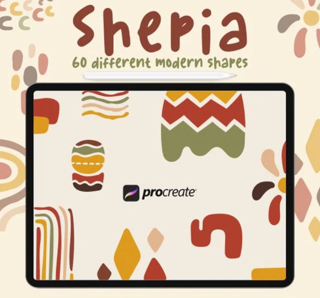 Shepia - 60 Stamp Procreate Brushes
