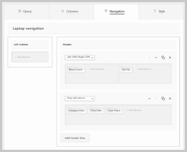 WooCommerce Product Table Navigation