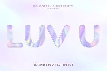 Pastel Holographic Text Effect