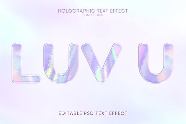 Pastel Holographic Text Effect