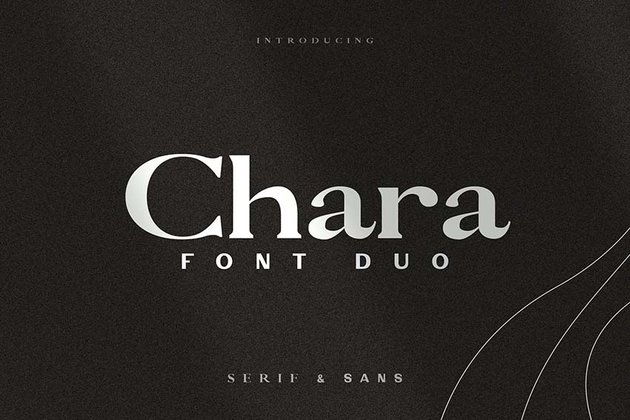 serif and sans serif font combiantion: Chara