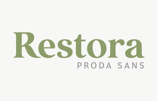 Font Family Combination: Restora and Proda Sans
