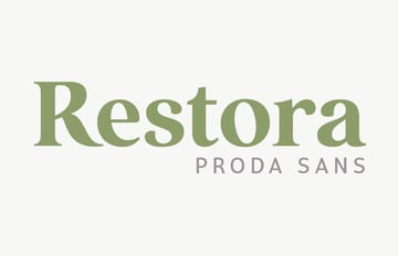 Font Family Combination: Restora and Proda Sans