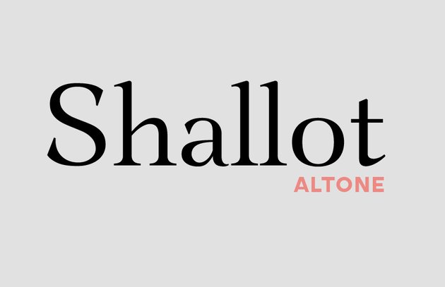 Font Family Combination: Shallot and Altone