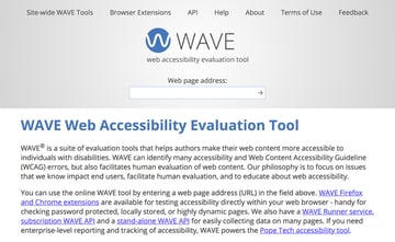 WAVE – Web Accessibility Evaluation Tool.