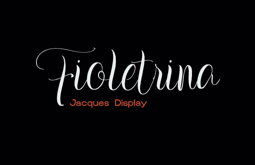 Best font pairings: Fioletrina and Jaques