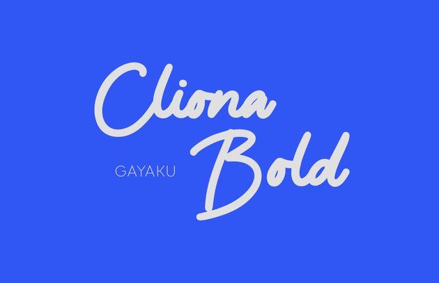 Best font pairings: Cliona Bold and Gayaku