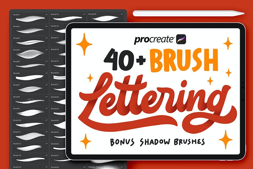 40+ Procreate Lettering Brushes