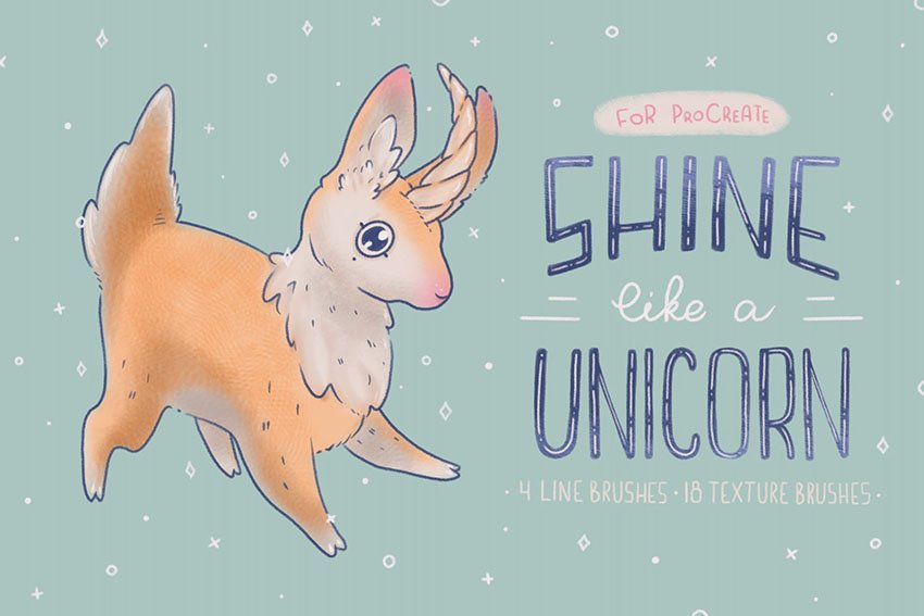 Shine Like a Unicorn | Procreate Brushes