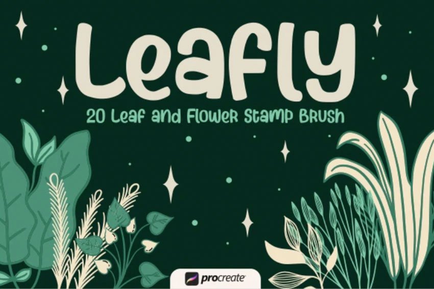 Leafly - Procreate Stamp Brushes