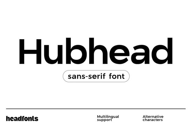 Eurostile font similar: Hubhead