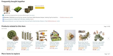 The Amazon Related Products section. 