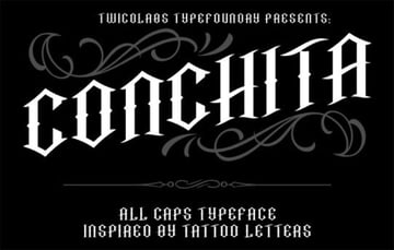 Conchita Graffiti Tattoo Lettering