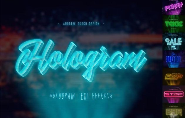 hologram-text-effects