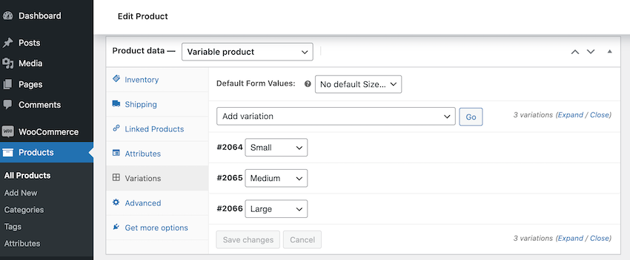 How to create product-specific variations for all attributes.