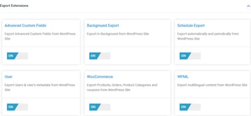 Export Extensions supported by WP Import Export