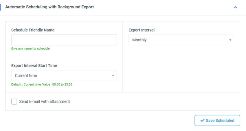 Schedule import and export for WP Import Export