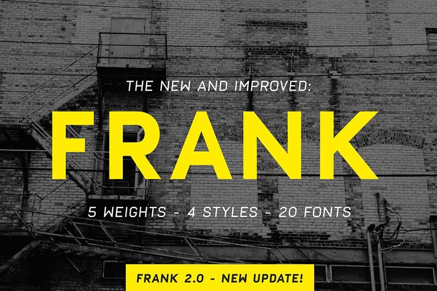 Eurostile font similar: Frank