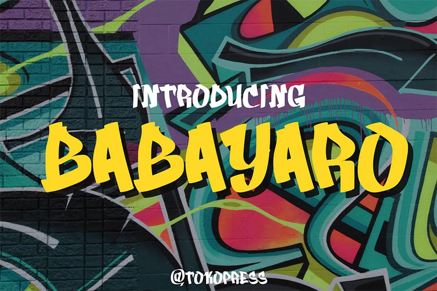 Babayaro Graffiti Style Tattoo Font 