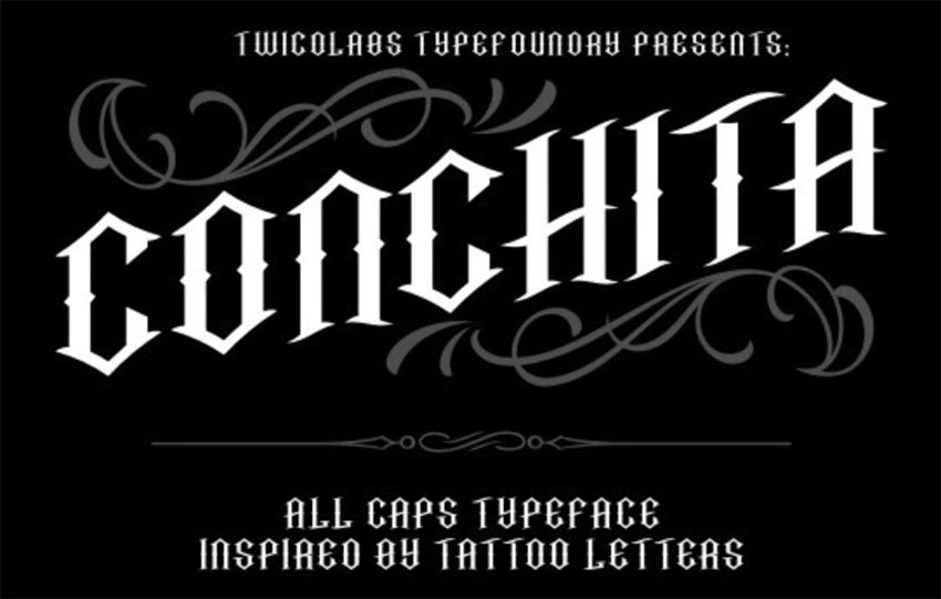 Conchita Graffiti Tattoo Lettering