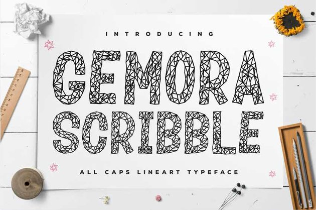 Gemora Scribble - Unique Display Font