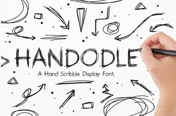 Handodle - A Hand Scribble Display Font