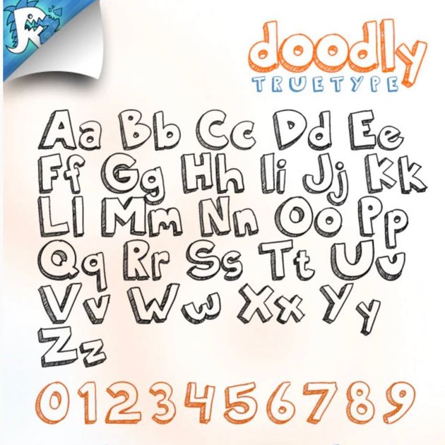 Doodly Truetype Awesome Doodle Font