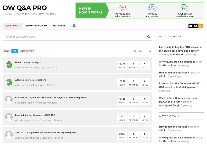 DW Question & Answer Pro - WordPress Plugin