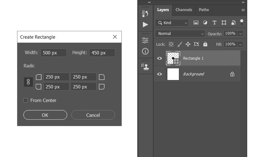 creating new rectangle shape layer