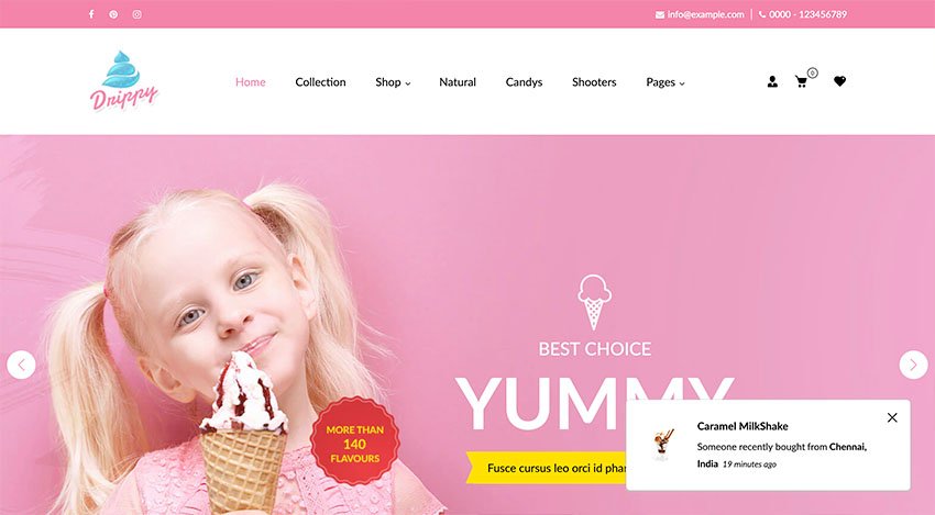 Drippy – Cake Shop, Ice Cream Store Shopify Theme