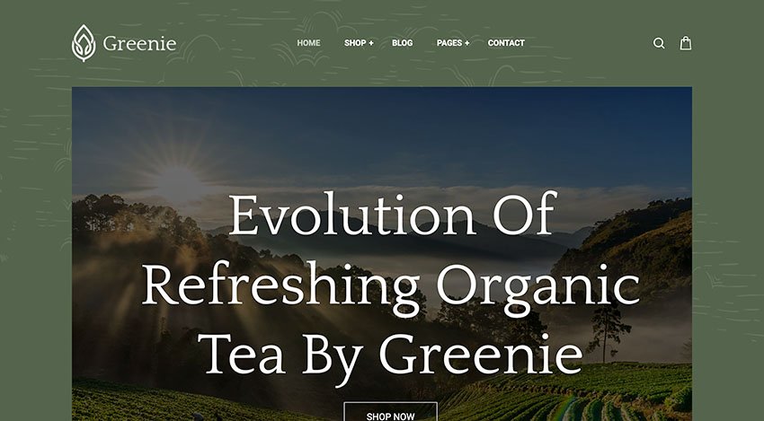 Greenie - Organic Tea & Coffee Store Shopify Theme 