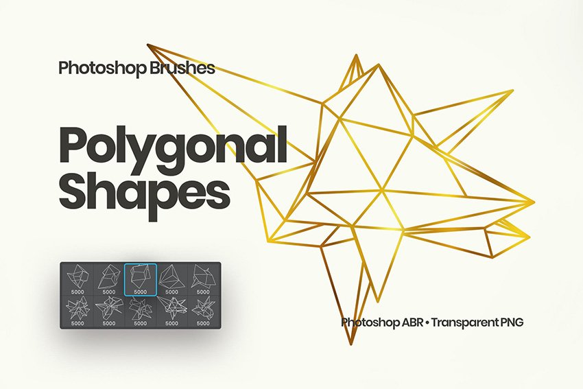 polygonal shapes photoshop brushes